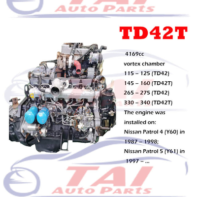 中古 TD42 TD42T TD42TI 6シリンダーターボエンジン ニッサン用